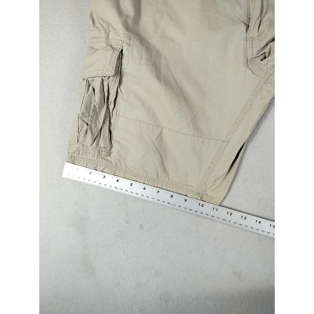 CSG Cargo Shorts Mens 38 Beige Elastic Waist Utility Pockets Gorpcore‎ Outdoors